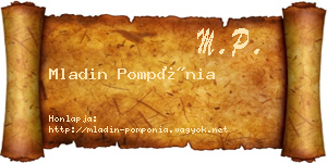Mladin Pompónia névjegykártya